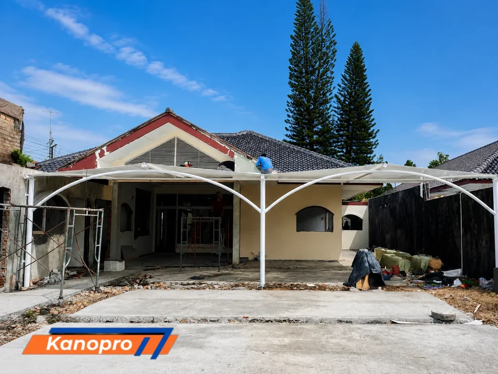 Proyek Kanopi Membran Homa Sora, Tanah Baru, Bogor.