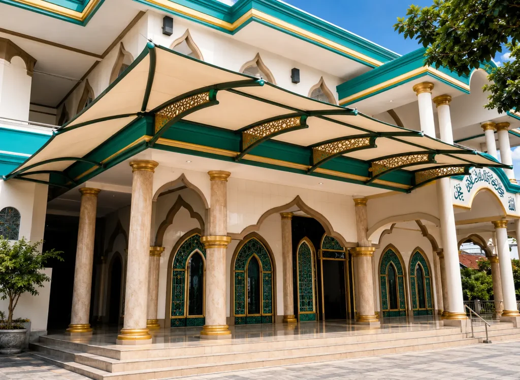 kanopi membran masjid estetik dan modern
